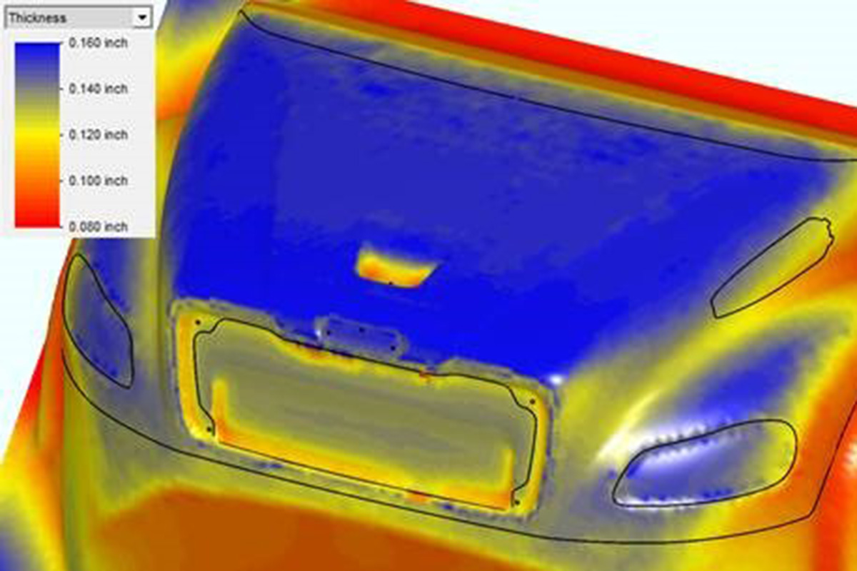 heat map of car hood