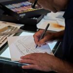 designer drafting an image