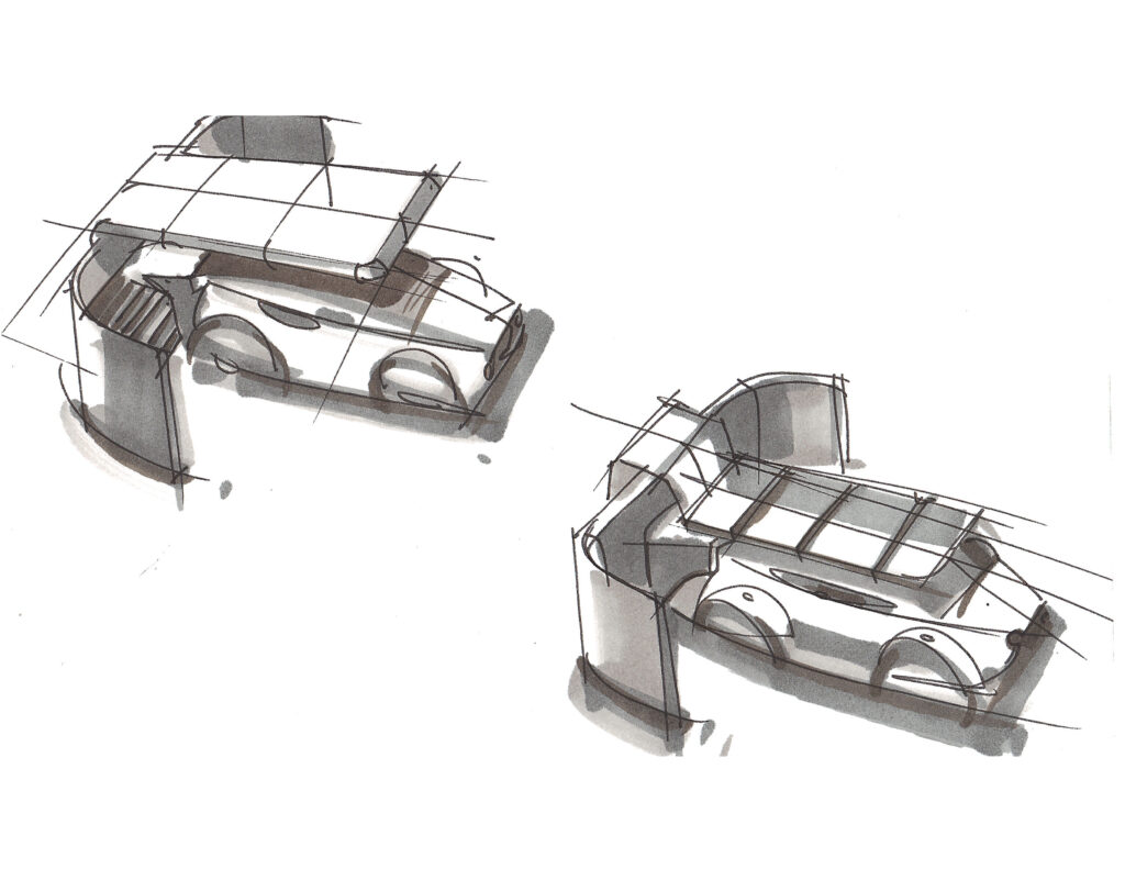 drawing of car prototype