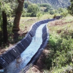 Smartditch with water flowing through it